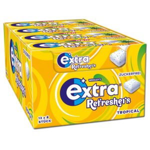 Wrigleys Extra Refreshers Tropical ohne Zucker /12er Display