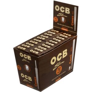 OCB Unbleached Slim Virgin Paper Cones 20x3er