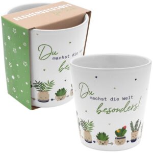 Blumenübertopf - Du machst die Welt besonders