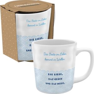 Tasse Struktur - Beste im Leben kommt in Wellen