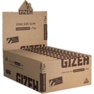 Zigarettenpapier - Gizeh Unbleached King Size Slim + Tips 26x34 Blatt