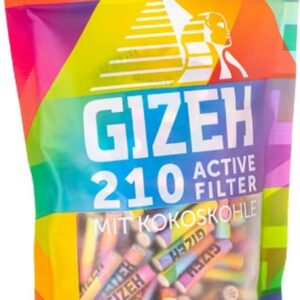 GIZEH Active Filter Rainbow 6mm /210er Beutel
