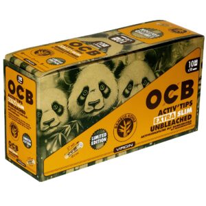 OCB Activ Tips Extra Slim Unbleached 6mm Bamboo 10x50 Stück