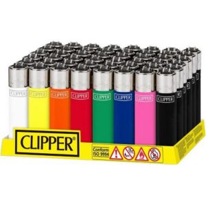 Clipper Feuerzeug Solid Branded bunt /48er