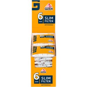 Gizeh Slim Filter Aktivkohle 6mm 20 Beutel à 120Stk