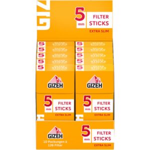 Gizeh Filter Sticks Extra Slim 5,3mm 10 Packungen à 126Stk