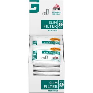 Gizeh Slim Filter Menthol 10 Beutel à 120Stk