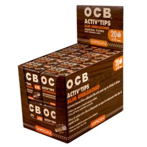 OCB Activ Tips Slim Unbleached 7mm 20x10 Stück