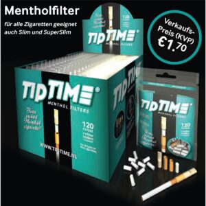 Tip Time Mentholfilter inkl. Spitzen 26x120er