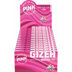 Zigarettenpapier - Gizeh All Pink King Size Slim + Tips 26x34 Blatt