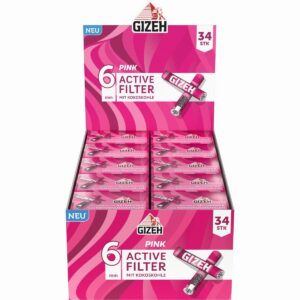 Gizeh All Pink Active Filter 6mm 10 Packungen à 34 Stück