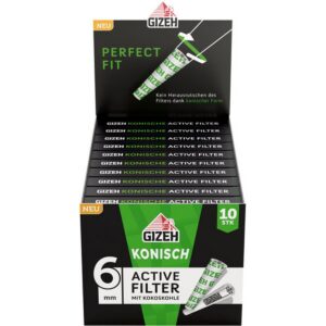 Gizeh Active Filter Konisch 6mm 20 Packungen à 10 Stück