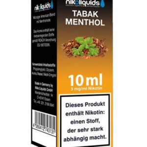 Niko Liquids - Tabak Menthol 3mg