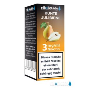 Niko Liquids - Bunte Julibirne 3mg