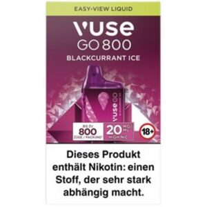 Vuse GO 800 (Box) E-Zigarette - Blackcurrant Ice 20mg