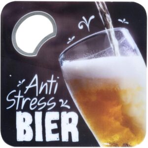 Untersetzer m.Flaschenöffner - Antistress Bier