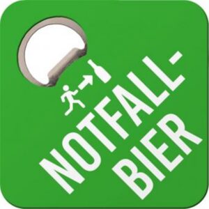 Untersetzer m.Flaschenöffner - Notfallbier