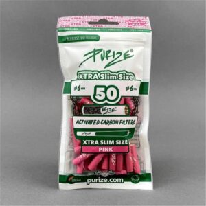 Purize - Aktivkohlefilter Xtra Slim Size 6mm - Pink /50er Beutel