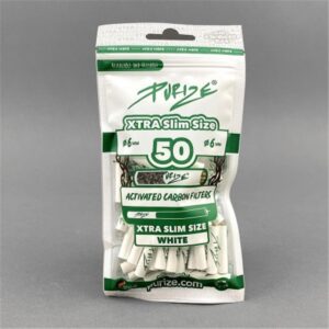 Purize - Aktivkohlefilter Xtra Slim Size 6mm - White /50er Beutel