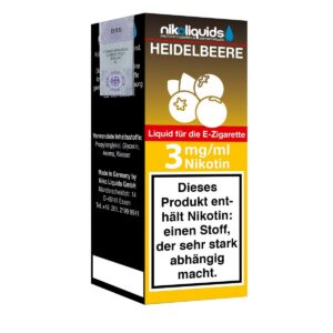 Niko Liquids - Heidelbeere 3mg