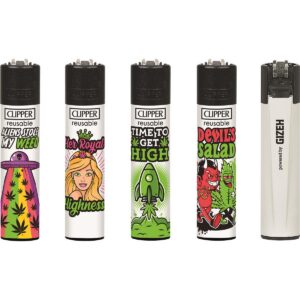 Clipper Feuerzeug Weed Slogan 8A /48er