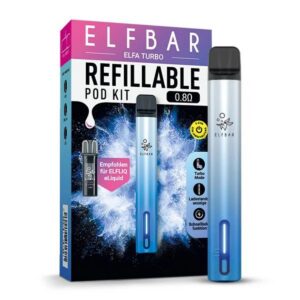 Elfbar Elfa Turbo - Refillable Pod Kit Aurora-Cyan