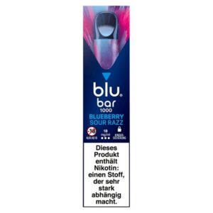 blu bar 1000 E-Shisha - Blueberry Sour Razz 18mg