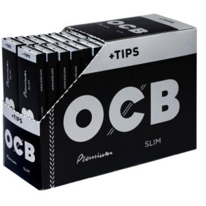 Zigarettenpapier - OCB schwarz Premium long slim+Tips /32x32 Blatt
