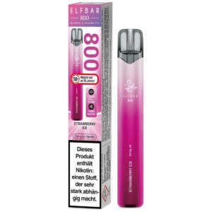 Elfbar E-Shisha 800 - Strawberry Ice 20mg