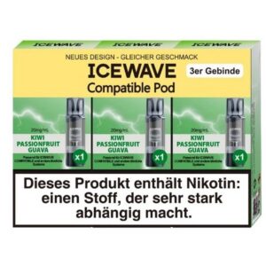 Icewave - Pod Kiwi Passionsfruit Guava 20mg /3er Pack