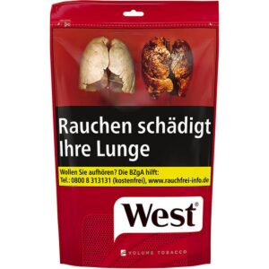West Red Volume Tobacco Zip-Bag 95g