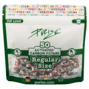Purize - Aktivkohlefilter Allcolor Regular Size 9mm 8 Beutel à 50Stk