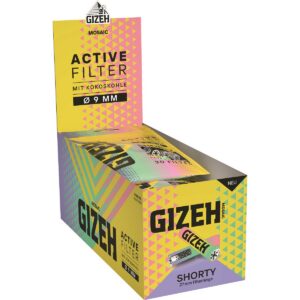 Gizeh Mosaic Active Filter Shorty 9mm 10 Beutel à 30 Stück