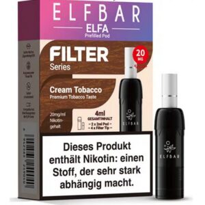 Elfbar Elfa - Pod Filter Cream Tobacco 20mg /2er Pack