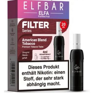 Elfbar Elfa - Pod Filter American Blend Tobacco 20mg /2er Pack