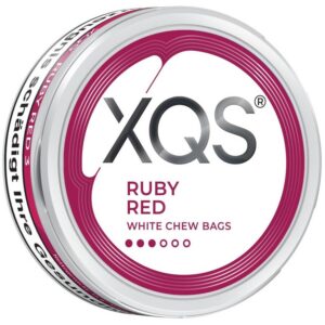 XQS Ruby Red White Chew Bags #3 15g Kautabak